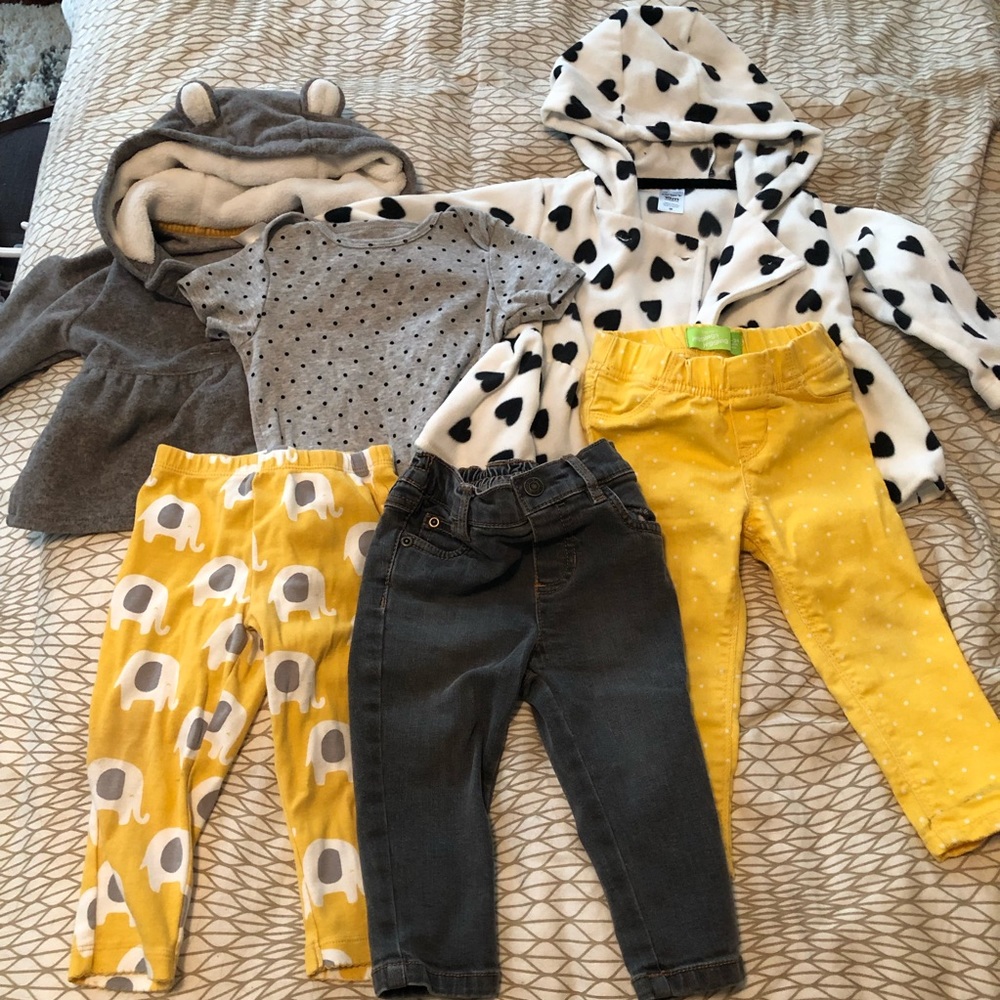 Girls 12-18m 6 piece mix n match set